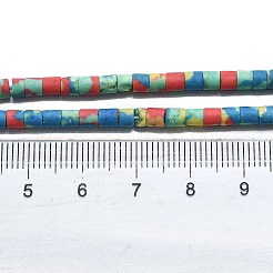Gefärbten Synthesetürkisfarbenen Perlen Stränge&nbsp;G-D356-B01-01