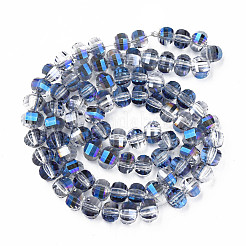 Chapelets de perles en verre transparent électrolytique&nbsp;EGLA-N002-30-C07