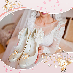2 Stück Schuhschnallenclips mit Blumenmuster&nbsp;FIND-FG0003-28