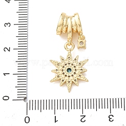 Pendenti in zirconi cubici trasparenti in micro pavè di ottone&nbsp;KK-C264-06B-G