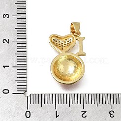 Messing micro pave klare zirkonia anhänger&nbsp;CU-CBA108A-07G-01