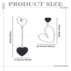 1 paire de boucles d'oreilles pendantes en alliage&nbsp;EJEW-LP0003-54P-02