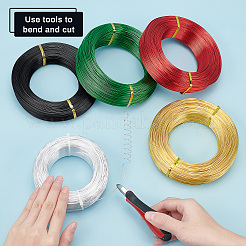Fil d'aluminium anodisé rond&nbsp;AW-BC0007-1.0mm-16