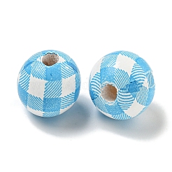 Perles européennes en bois imprimées&nbsp;WOOD-G022-13K