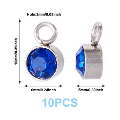 10 Stück Glas-Strass-Anhänger&nbsp;STAS-TA0003-26G