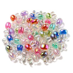 Placage uv perles acryliques irisées arc-en-ciel&nbsp;PACR-E001-05