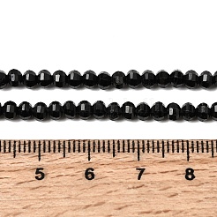 Natürliche schwarze Turmalin Perlen Stränge&nbsp;G-K376-I02-3x4mm