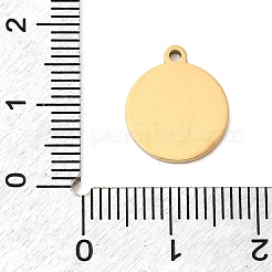 Flache runde Anhänger aus natürlicher weißer Muschel&nbsp;STAS-P431-29G-04
