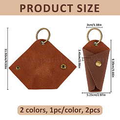 2 sac de rangement pour clés en cuir PU 2 couleurs&nbsp;ABAG-FH0001-22