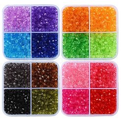 Cuentas acrílicas transparentes 1200pcs 4 colores&nbsp;TACR-YW0002-41A
