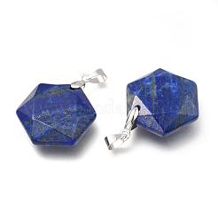 Facettierte natürliche Lapislazuli Anhänger&nbsp;G-F340-03B