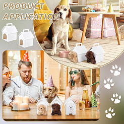 Geschenkverpackungskartons aus Pappe für Haustiere mit Sichtfenster und Griffen&nbsp;CON-WH0095-210