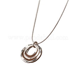 Dreifachring-Anhänger-Halsketten aus einer Legierung für Damen und Herren&nbsp;WG3F07B-01