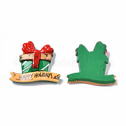 Cabujones de resina opaca con tema navideño&nbsp;CRES-N021-120