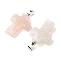 Pendentifs de quartz rose naturel&nbsp;GG-K002-11O