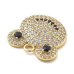 Pendentifs avec zircon cubiques à micro-pavés en laiton&nbsp;KK-L228-15G