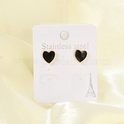 Ohrstecker aus Emaille aus 304 Edelstahl&nbsp;EJEW-G421-01G-02