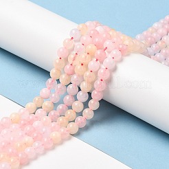 Natürliche weiße Jade Nachahmung Morganit Perlen Stränge&nbsp;G-I299-F14-10mm-01
