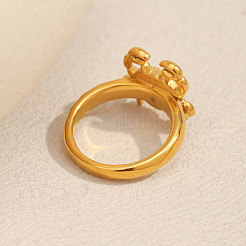 Fingerringe aus 304 Edelstahl für Damen&nbsp;RJEW-C144-02G