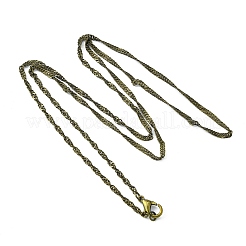 Chaîne de singapour en laiton faisant des colliers&nbsp;MAK-N029-04AB
