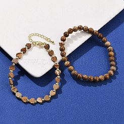 Armband-Set aus natürlichen und synthetischen Edelsteinperlen für Damen&nbsp;BJEW-G752-02G
