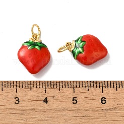 Pendentifs en laiton émaillé de placage de crémaillère&nbsp;KK-G504-03G