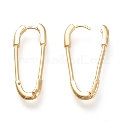 Latón pendientes de aro Huggie&nbsp;KK-M207-04G