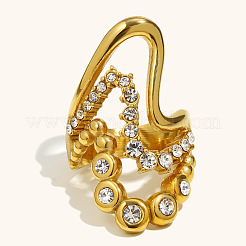 Fingerringe aus chirurgischem Edelstahl 316 mit klaren Zirkonia&nbsp;FS-WG515DE-01