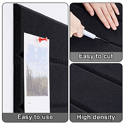 12 Stück selbstklebende Schalldämmplatte aus Polyester&nbsp;DIY-JOY0001-11A