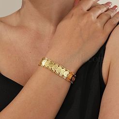 Pulsera de cadena con eslabones de monedas de latón&nbsp;QR2720-1
