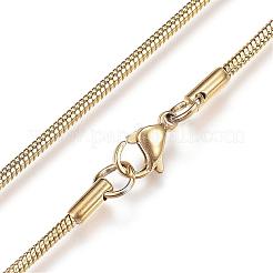 Collane a catena a serpente in acciaio inossidabile 304&nbsp;NJEW-D285-03G