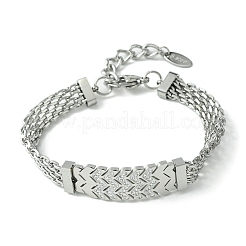 304 Edelstahl mit Zirkonia-Armband&nbsp;NJEW-Q322-06P