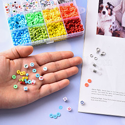 4 Farben Glasperlen und Polymertonperlen&nbsp;DIY-YW0002-43