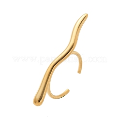 Anillos de puño abiertos de barra de acero inoxidable 304 para mujer&nbsp;RJEW-Z077-01G-10