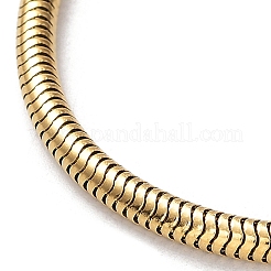 Ionenplattierung (IP) 304 Edelstahl runde Schlangenkette Halskette&nbsp;NJEW-D045-13G