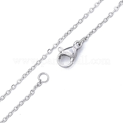 Collar de cadena de cable de acero inoxidable 304 que no se deslustra para hombres y mujeres&nbsp;NJEW-N050-A02-S12