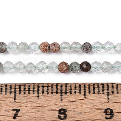 Natürliche grüne Lodolith Quarz / Garten Quarz Perlen Stränge&nbsp;G-T143-01