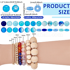 Kits de perles rondes et plates à faire soi-même&nbsp;DIY-PH0030-85B