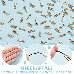 100 Stück Ionenplattierung (IP) 304 Edelstahl-Klapp-Crimp-Kabelenden&nbsp;STAS-UN0061-66