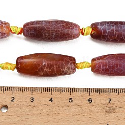 Gefärbte und erhitzte Stränge natürlicher Fire Crackle-Achatperlen&nbsp;GG-CBAB9C6-A01-01