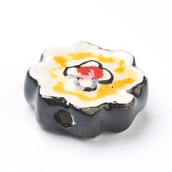 Perle di fiori fatti a mano in porcellana&nbsp;PORC-J008-04B