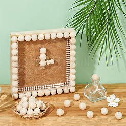 100 pièces de perles en bois non finies&nbsp;WOOD-GA0001-60