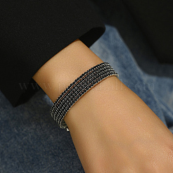 Mehrschichtige Wickelarmbänder aus Platin-Messing&nbsp;RM1445-5
