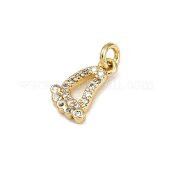 Breloques en laiton avec zircone cubique de micro pave&nbsp;LS-KK-H077-02G-02