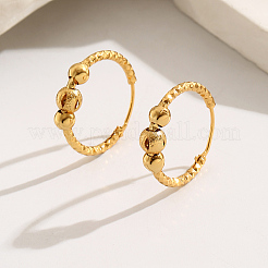 Orecchini a cerchio tondi in ottone da donna&nbsp;QH7304