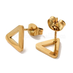 Orecchini a bottone in acciaio inossidabile 304 con placcatura sotto vuoto pvd&nbsp;EJEW-Z040-37G