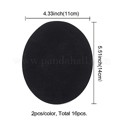 Flockige Stoffapplikationen zum Aufbügeln von Patches&nbsp;PH-DIY-G005-54-WH