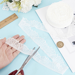 Bordure en tissu de dentelle à feuilles de polyester&nbsp;OCOR-WH0070-132A
