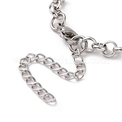 Bracelet chaîne rolo en acier inoxydable 304 anti-ternissement pour hommes et femmes&nbsp;BJEW-E031-06P-04