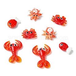 8 ensemble de 4 styles de perles de verre faites à la main&nbsp;LAMP-CJ0003-13